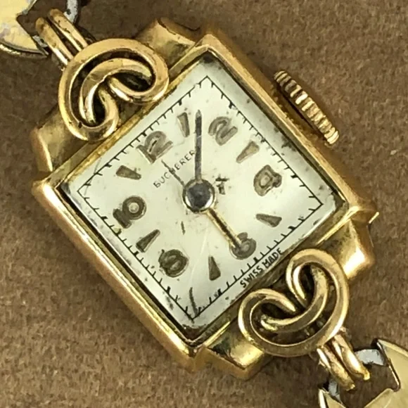 Vintage 1930's early Bucherer Swiss Made Art Deco Watch